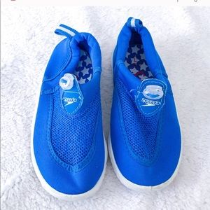 Kids Speedo Water Shoes Blue White 7/8
